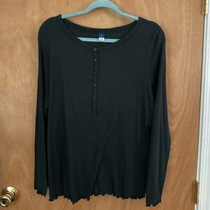 Women’s Ribbed Long Sleeve, Size 2X